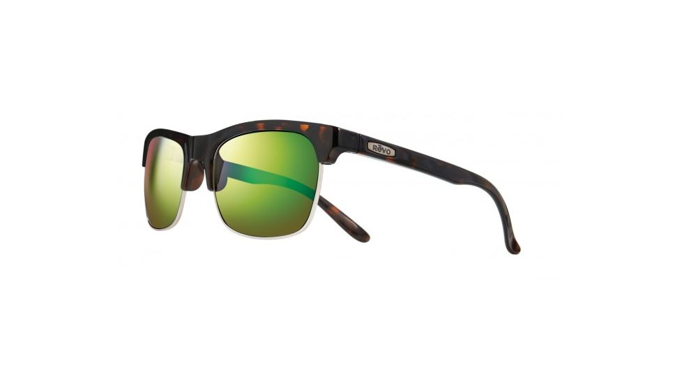 Revo Ryland Eyewear - Unisex - Sunglasses, Tortoise Frame, Green Water Lens, Polarized, RE 1065 02 GN