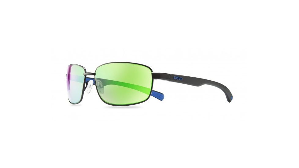 Revo Shotshell Sunglasses, Black Frame, Green Water Lens, Polarized, RE 1017 01 GN