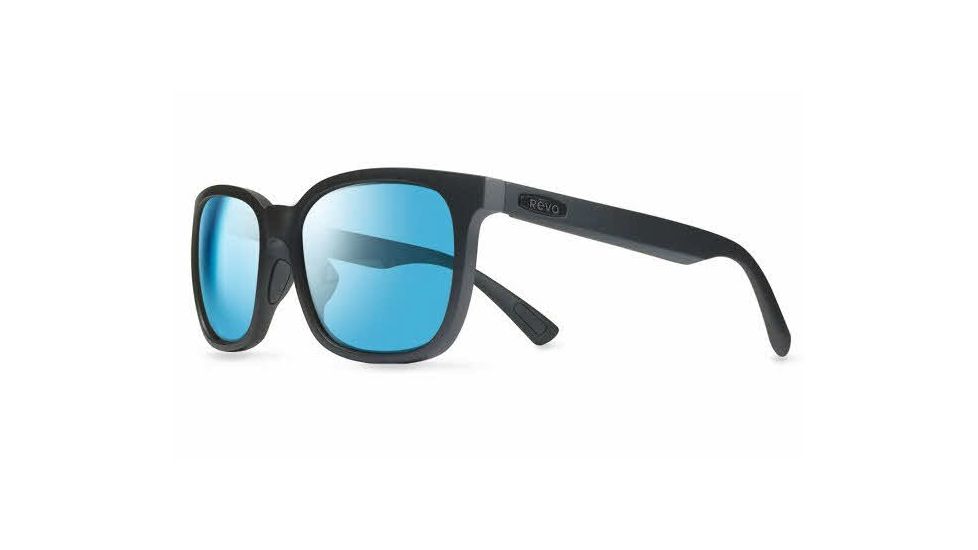 Revo Slater Single Vision Prescription Sunglasses, Matte Black Frame, Polarized, RE 1050 01 BLSV