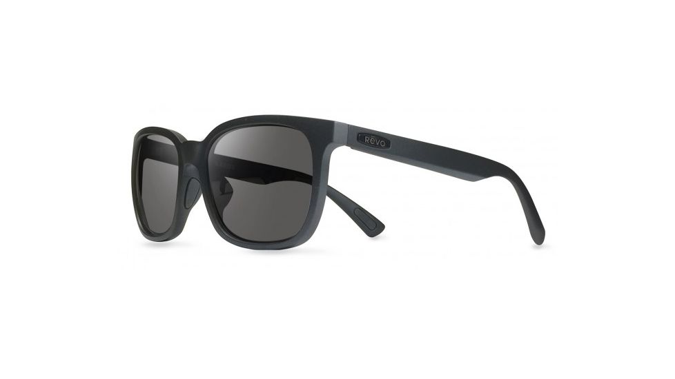 Revo Slater Single Vision Prescription Sunglasses, Matte Black Frame, Polarized, RE 1050 01 GYSV