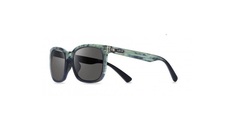 Revo Slater Single Vision Prescription Sunglasses, Matte Black Ice Frame, Polarized, RE 1050 11 GYSV