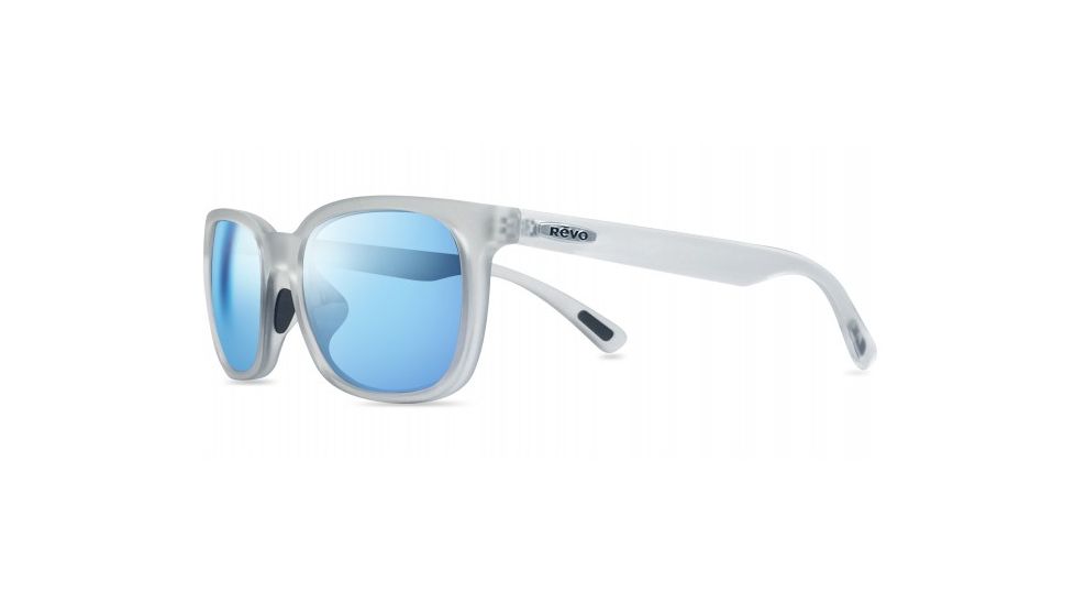 Revo Slater Single Vision Prescription Sunglasses, Matte Crystal Frame, Polarized, RE 1050 09 BLSV