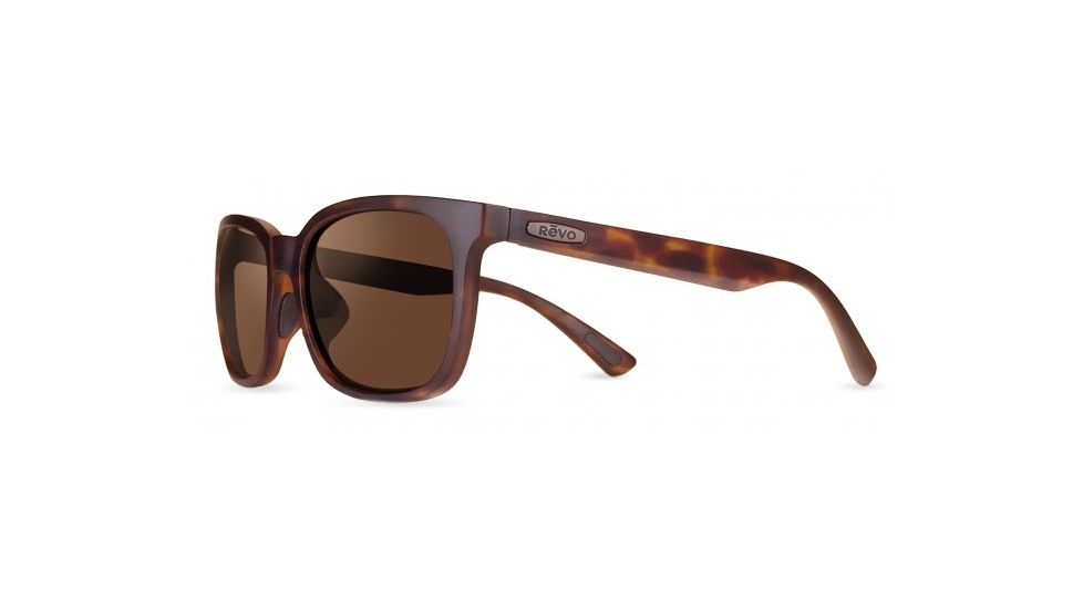 Revo Slater Single Vision Prescription Sunglasses, Matte Tortoise Frame, Polarized, RE 1050 02 BRSV