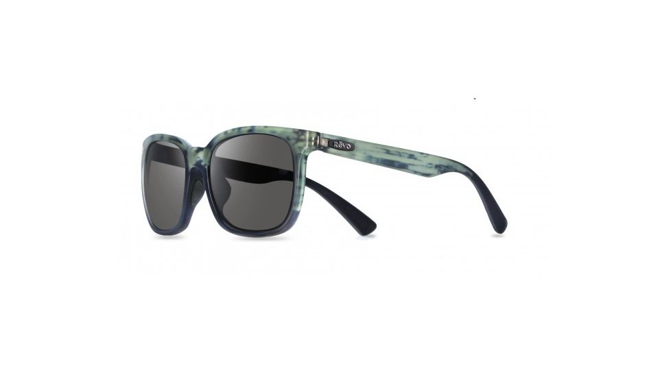 Revo Slater Single Vision Prescription Sunglasses, Matte Black Ice Frame, Polarized, RE 1050 11 GYSV