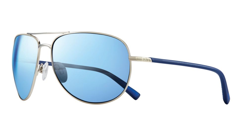 Revo Tarquin Single Vision Prescription Sunglasses, Chrome Frame, Polarized, RE 1083 03 BLSV
