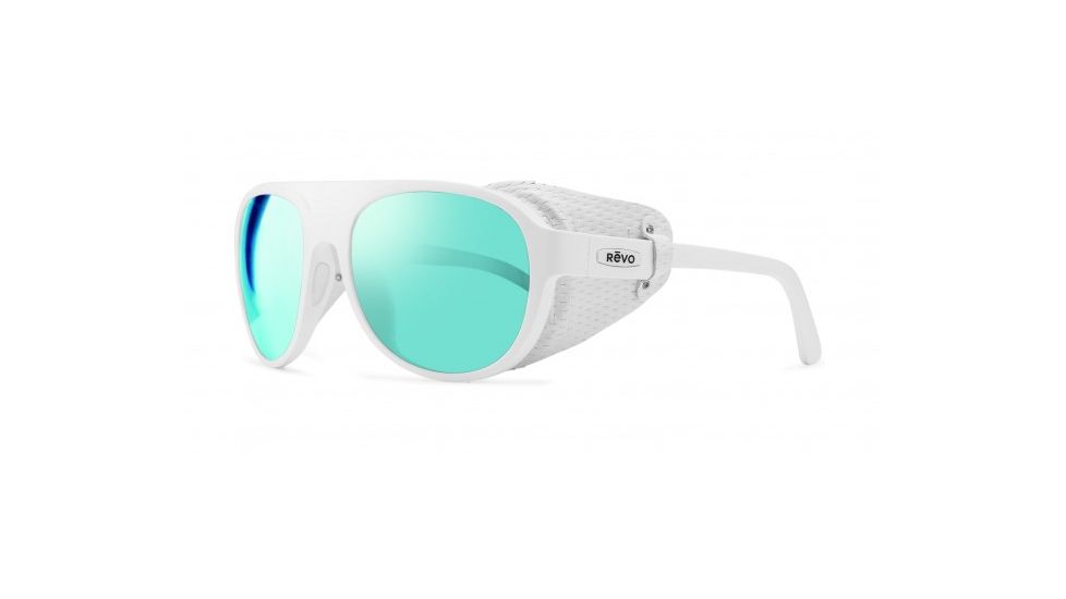 Revo Traverse Sunglasses, White Frame, Blue Water Lens, Polarized, RE 1036 09 BL