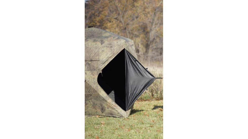 Rhino Blinds Mossy Oak Brush Ground Blind, Camo, 77in x 77in Hub to Hub MOB-103