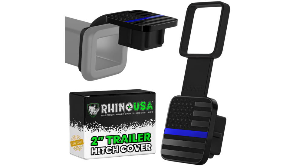 Rhino USA 2in American Flag Hitch Cover, Blue, One Size, TO-HTCVRUSA-BLU
