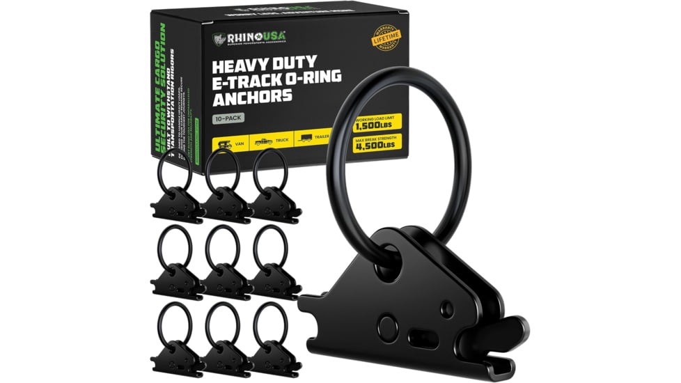 Rhino USA E-Track O-Ring Anchors 10-Pack FA164C35, TD-ETORING-10PK