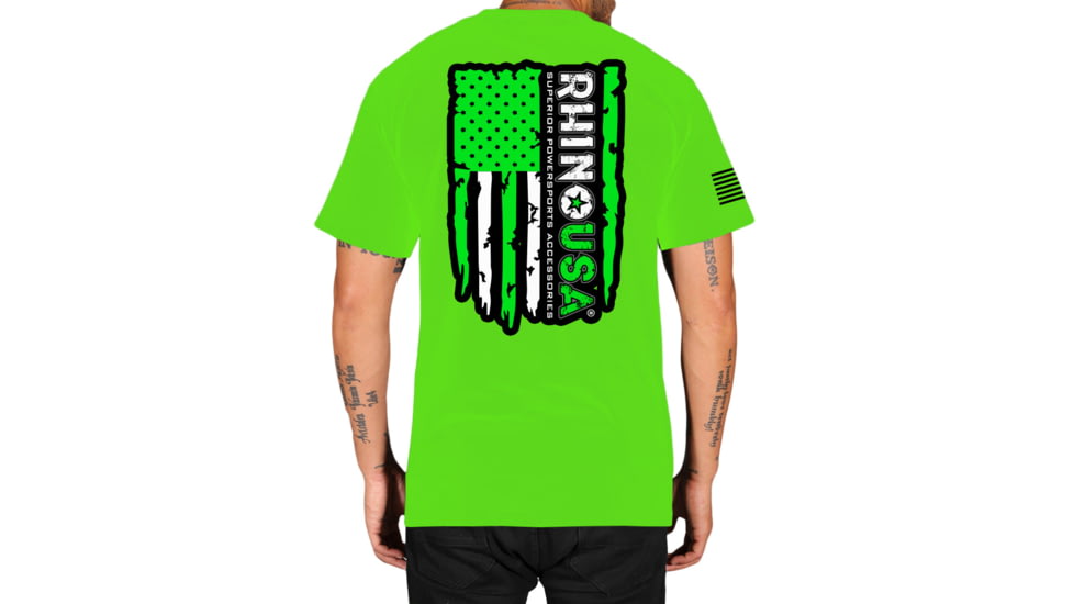 Rhino Usa "Rhino Flag" Premium T-Shirt, AC-METSAFXXL-GRY
