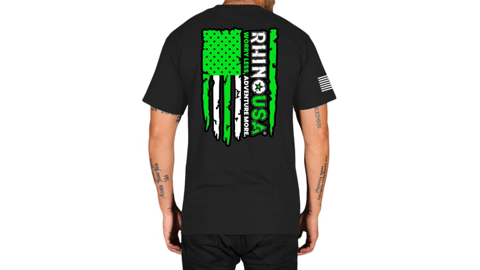Rhino Usa "Rhino Flag" Premium T-Shirt, ME-TSAF62SM-GRY