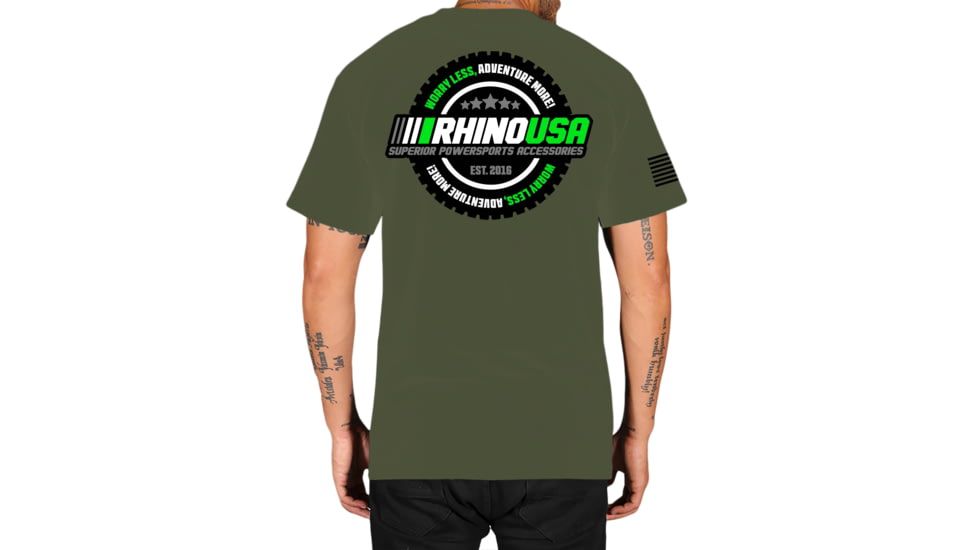 Rhino Usa "Speedway" Premium T-Shirt, ME-TSSPWS62MED-GRY
