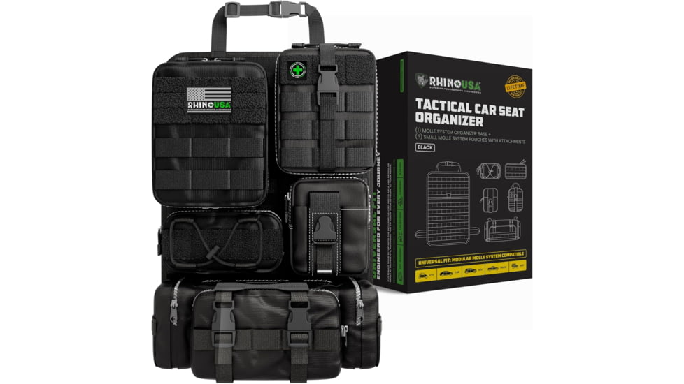 Rhino USA Tactical Car Seat Organizer 05BD512D, AC-SBTAC-BLK