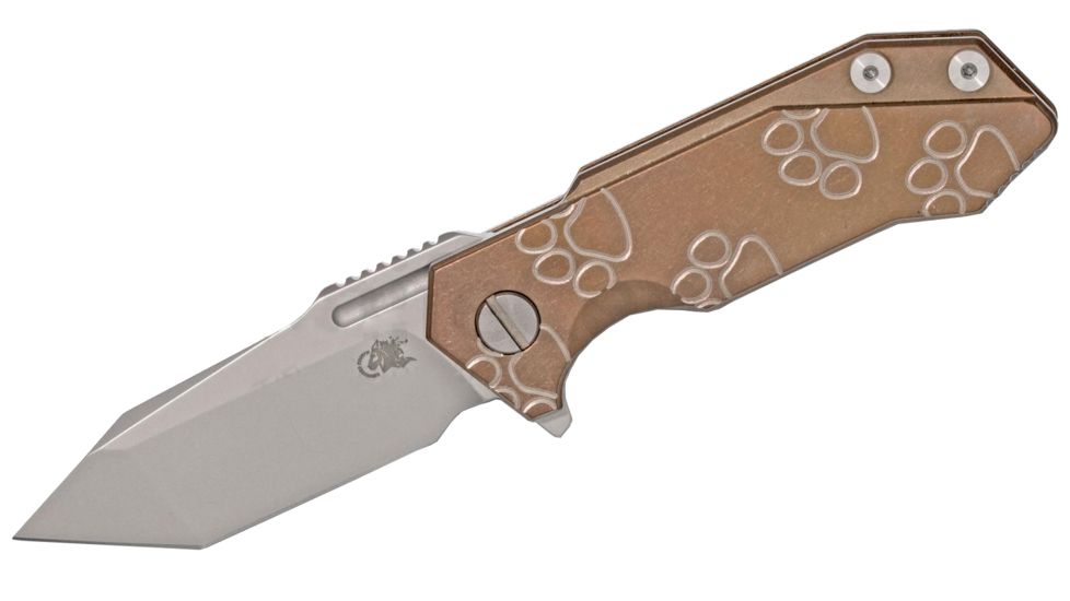 Rick Hinderer Knives Half Track Spearpoint SW, Stonewash Bronze, Ti Bronze, K2009STSBR
