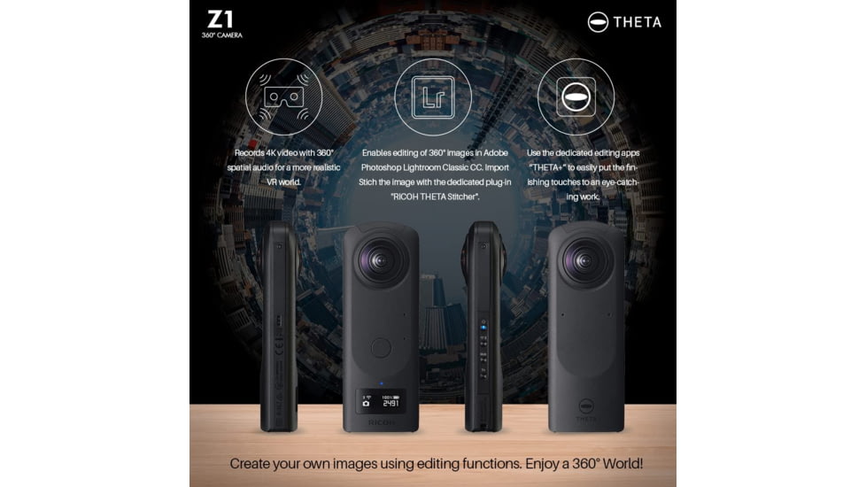 Ricoh Theta Z1 360 Camera, 51GB, Black, 910830