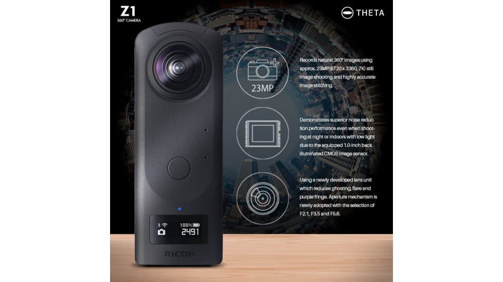 Ricoh Theta Z1 360 Camera, 51GB, Black, 910830