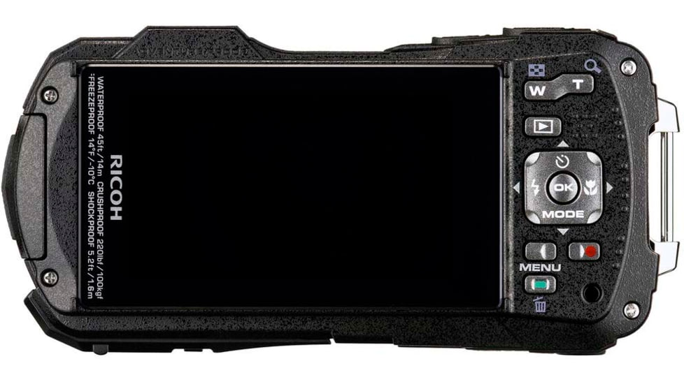 Ricoh WG-80 Digital Camera, Black, Black, 03123