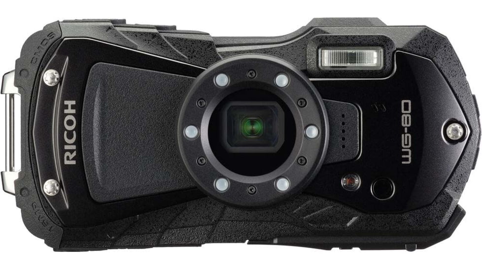 Ricoh WG-80 Digital Camera, Black, Black, 03123