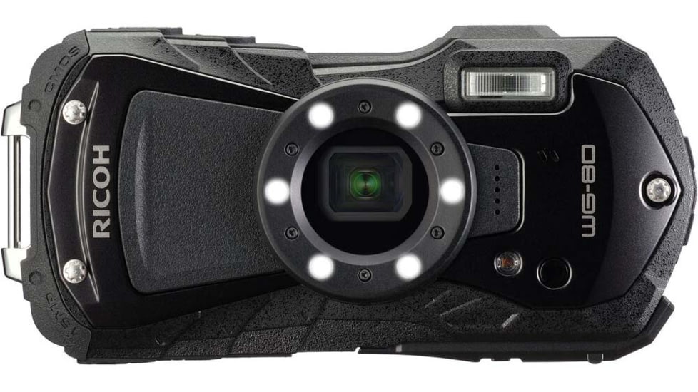 Ricoh WG-80 Digital Camera, Black, Black, 03123