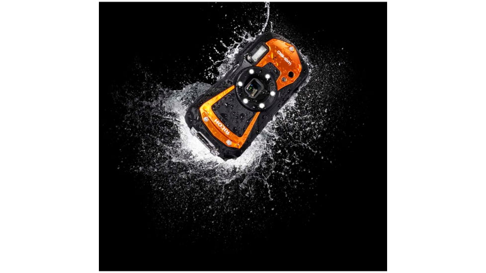 Ricoh WG-80 Digital Camera, Orange, Orange, 03128