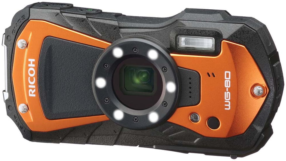 Ricoh WG-80 Digital Camera, Orange, Orange, 03128