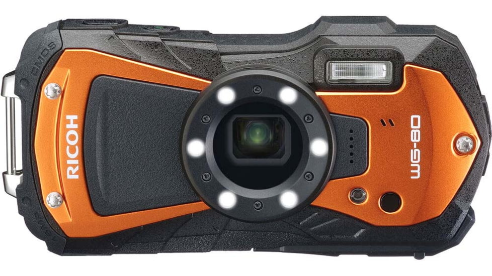 Ricoh WG-80 Digital Camera, Orange, Orange, 03128