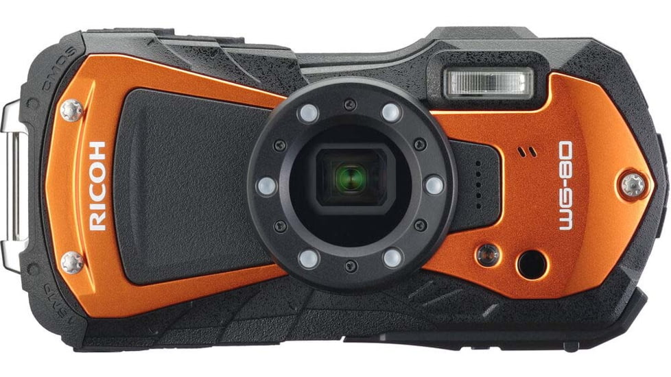Ricoh WG-80 Digital Camera, Orange, Orange, 03128