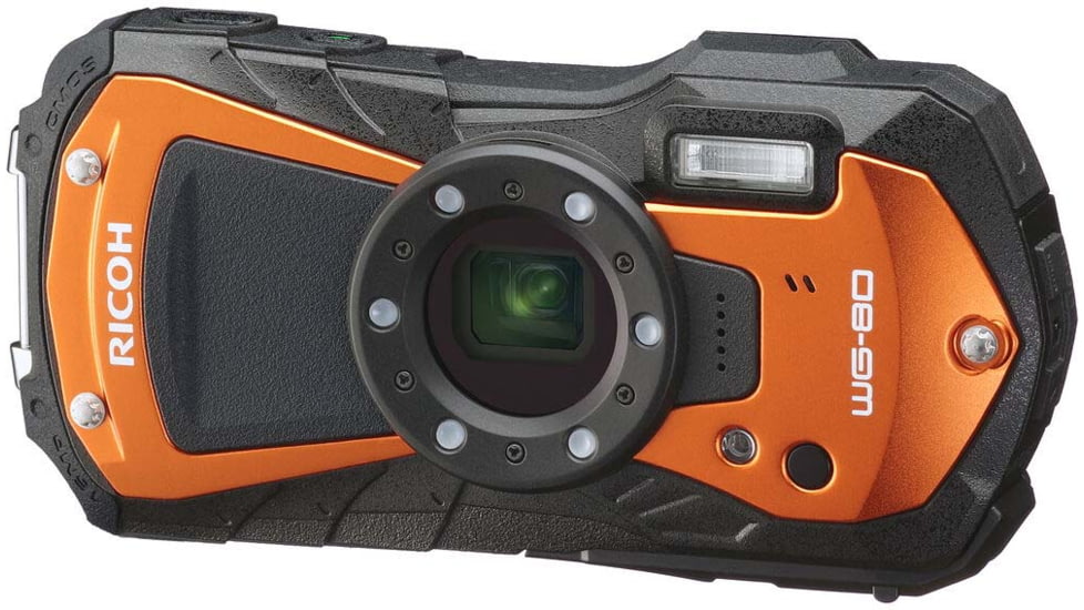 Ricoh WG-80 Digital Camera, Orange, Orange, 03128