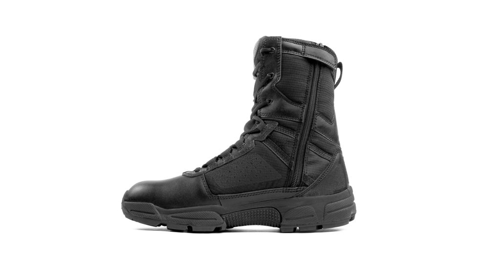 Ridge Footwear Momentum 5008 Lightweight Side Zipper Tactical Boots, Mens, 8in Height, Regular, Black, 6.5 US, 5008-6.5M