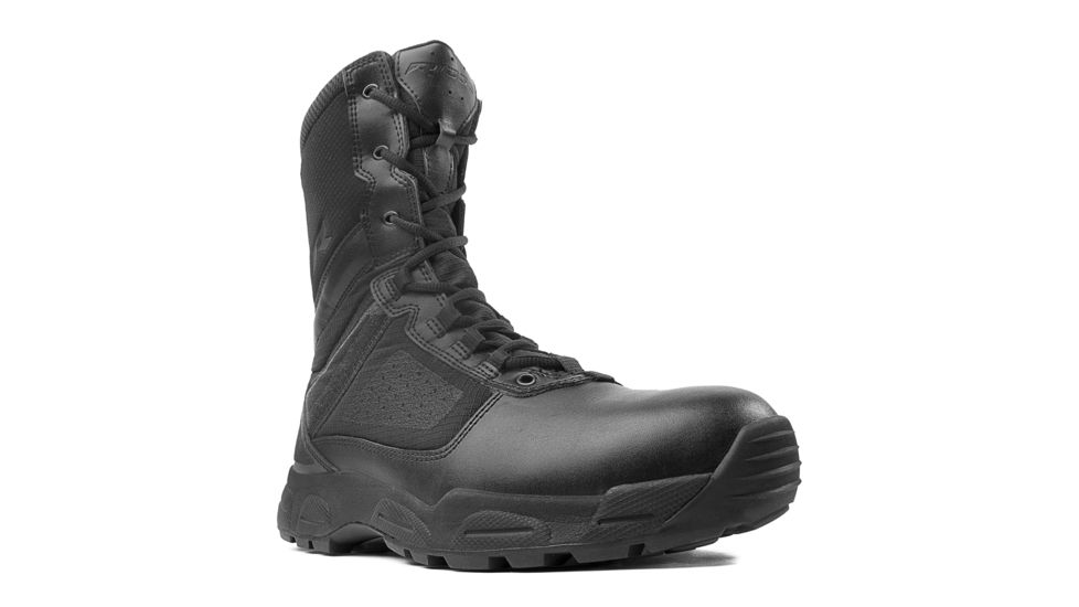 Ridge Footwear Momentum 5008 Lightweight Side Zipper Tactical Boots, Mens, 8in Height, Regular, Black, 6.5 US, 5008-6.5M