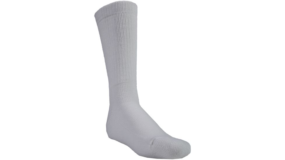 Ridge Outdoors 160 Super Crew Socks, White, 10-13 160
