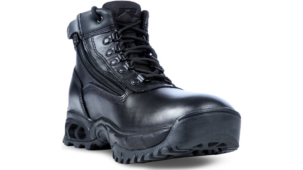 Ridge Outdoors 8003ALWP Mid Side Zip All Leather Waterproof Boot, Black, 8 8003ALWP8.0