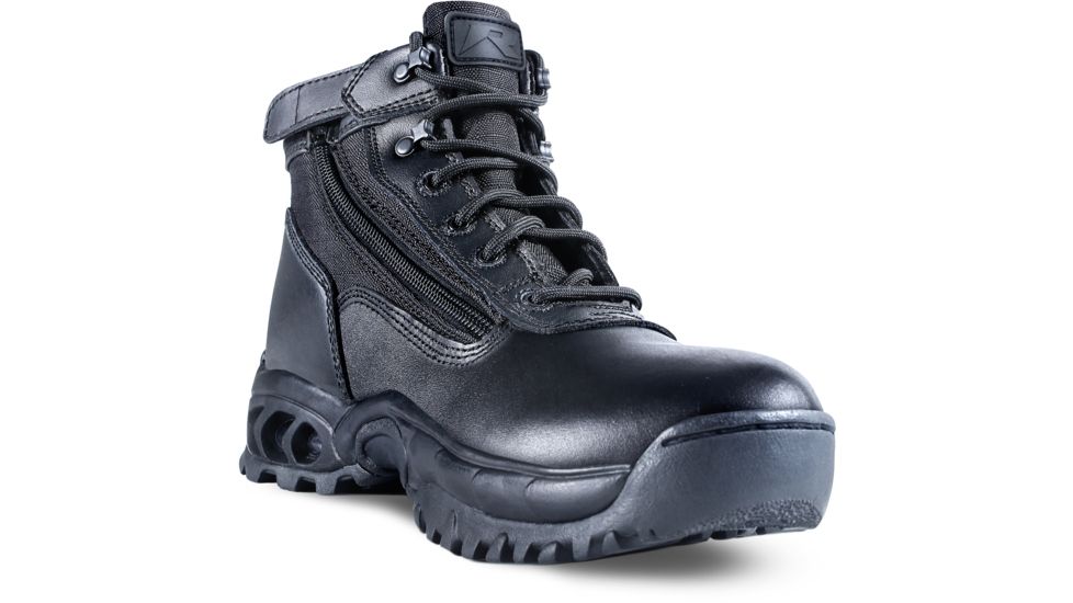 Ridge Outdoors 8003ST Mid Side Zip Steel Toe Boot, Black, 8.5 8003ST8.5