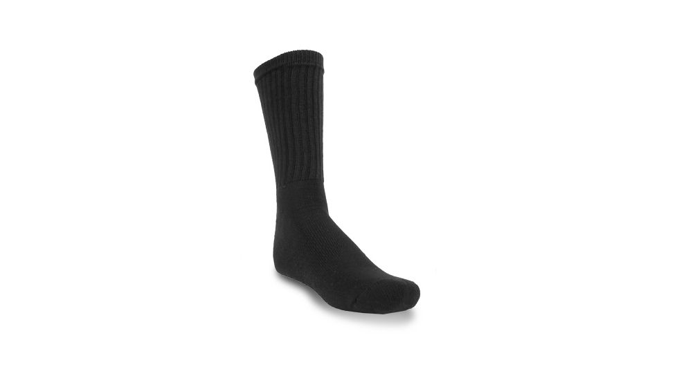 Ridge Outdoors Men's Crew Socks, Black, 10-13 150