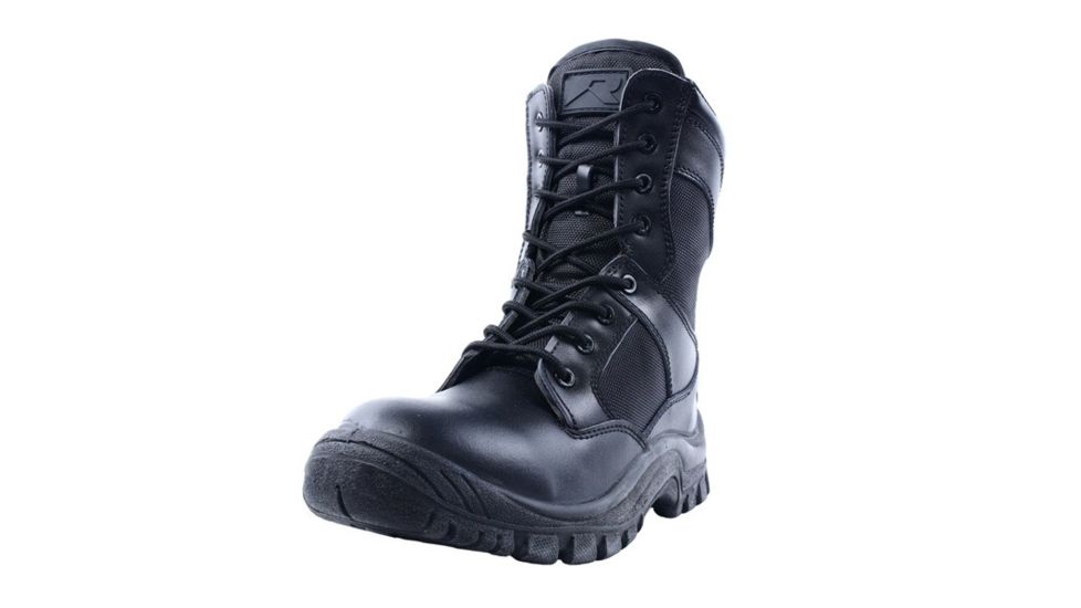 Ridge Outdoors Nighthawk 8 Inch Leather Boot w/Removable Insole,6 Wide, Black 2008-06.0 WIDE