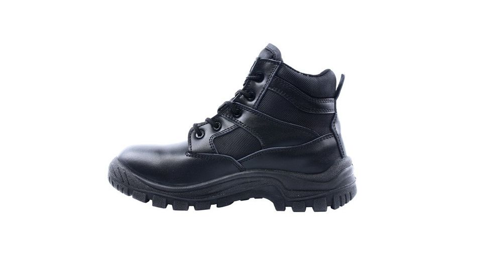 Ridge Outdoors Nighthawk Leather Mid Boot, Shock Absorbing Heel,6 Wide, Black 2006-06.0 WIDE