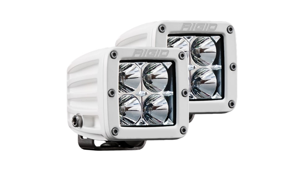 Rigid Industries D-Series PRO 3168 Lumens LED Hybrid-Flood Light, Pair, White, 602113