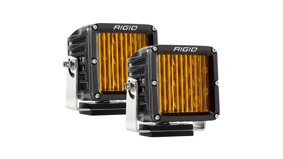 Rigid Industries D-XL SAE Compliant Fog Light - Black w/Yellow Light 78650