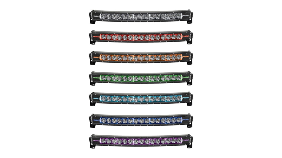 Rigid Industries Radiance + 16632 Lumens LED Curved RGBW Light Bar, 20in, 320053