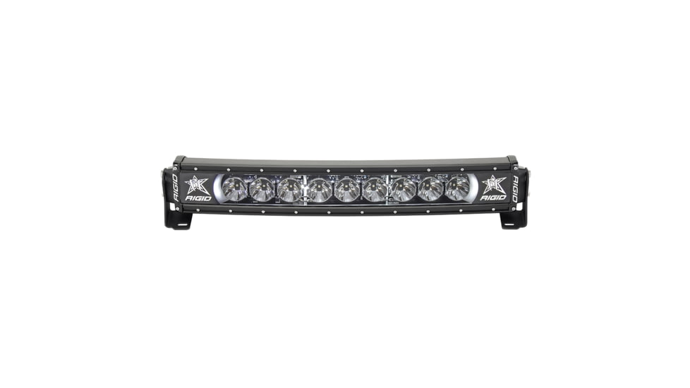 Rigid Industries Radiance+ LED Curved Light Bar w/ White Backlight / Black Housing, 20in, 32000