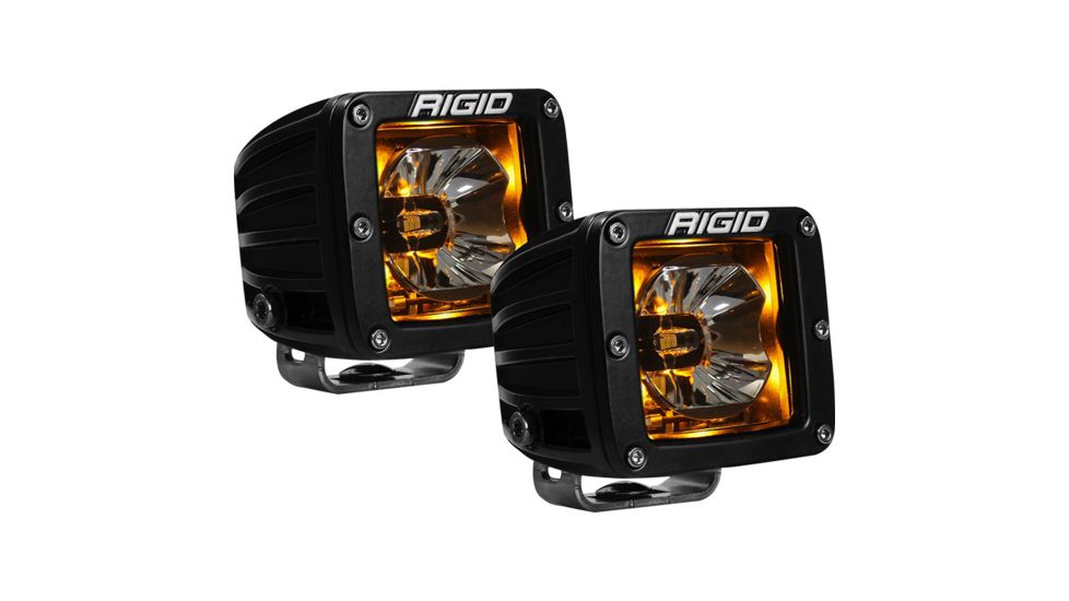 Rigid Industries Radiance  Pod Backlight w/ Black Housing, Pair, Amber, 20204
