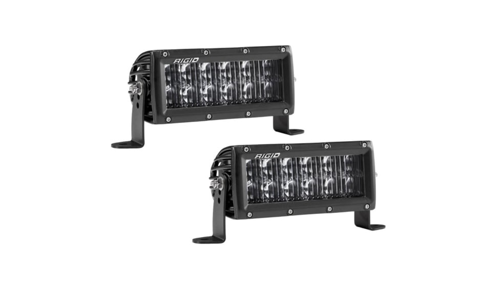 Rigid Industries SAE Compliant E-Series Light Bar, Pair, Black, 6in, 106613