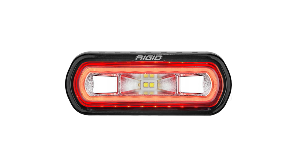 Rigid Industries SR-L Series LED Marine Spreader Light w/ Black Surface Mount, White Light w/Red Halo, 52102