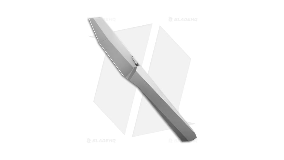 Rike Knife Cybertrix A Folding Knife, 3.35in, Bohler M390 Stainless Steel, Sheepsfoot Blade, Titanium, Gray Handle, Gray/Gray, 7.87 inch, BHQ-191362
