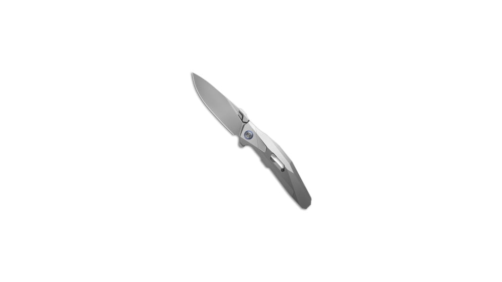 Rike Knife Shadow S Folding Knife, 3.74in, Bohler M390 Stainless Steel, Drop Point Blade, Titanium, Gray Handle, Gray/Gray, 8.66 inch, BHQ-208861