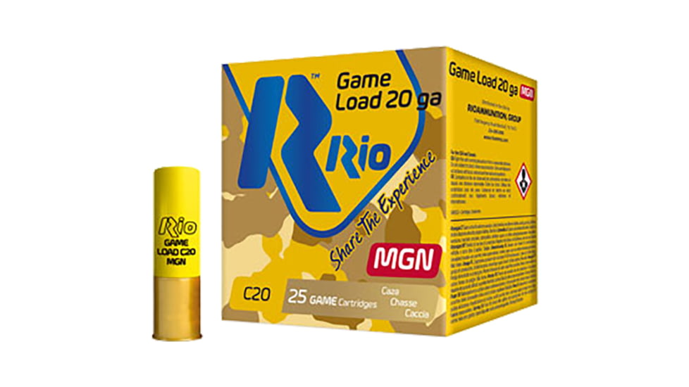 RIO Ammunition 36 MGN 20 Gauge 3 in 1 1/4 oz 7 Shot Shotgun Ammo, 25 Rounds, RC207MGN