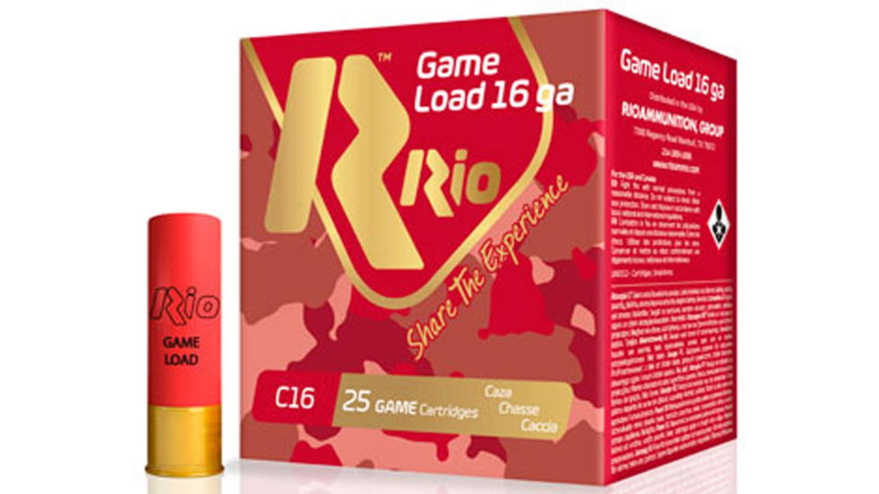 RIO Ammunition Heavy Field Shotshells 16 ga 2-3/4in 1-1/8 1260 fps Size 8 25/ct, RCHV168
