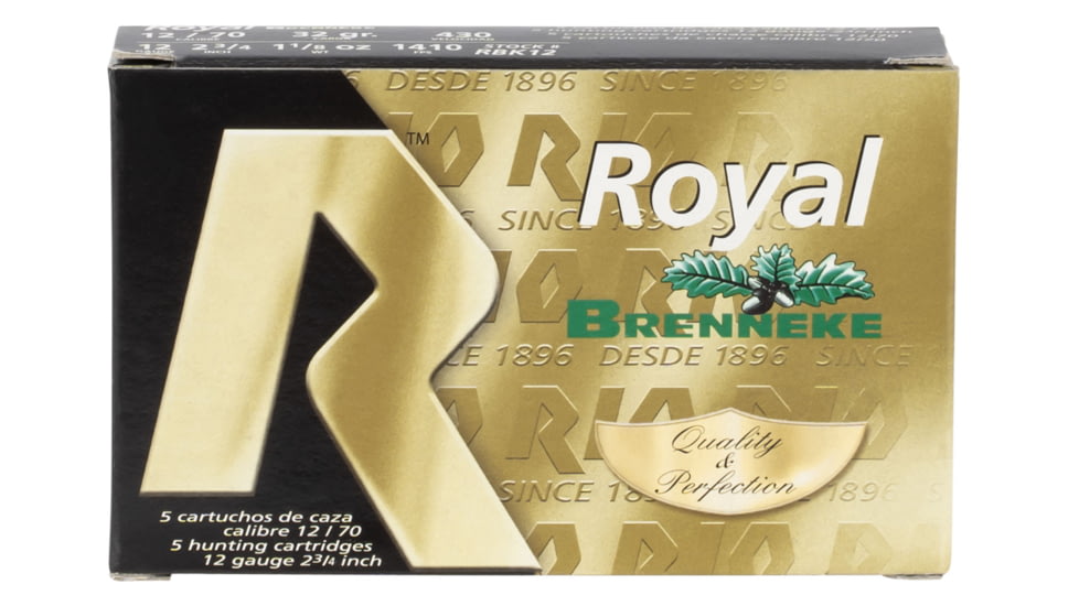 RIO Ammunition RBK12 Royal Brenneke 12 Gauge 2.75 1 1/8 Oz Slug Shot 5 Bx/ 50