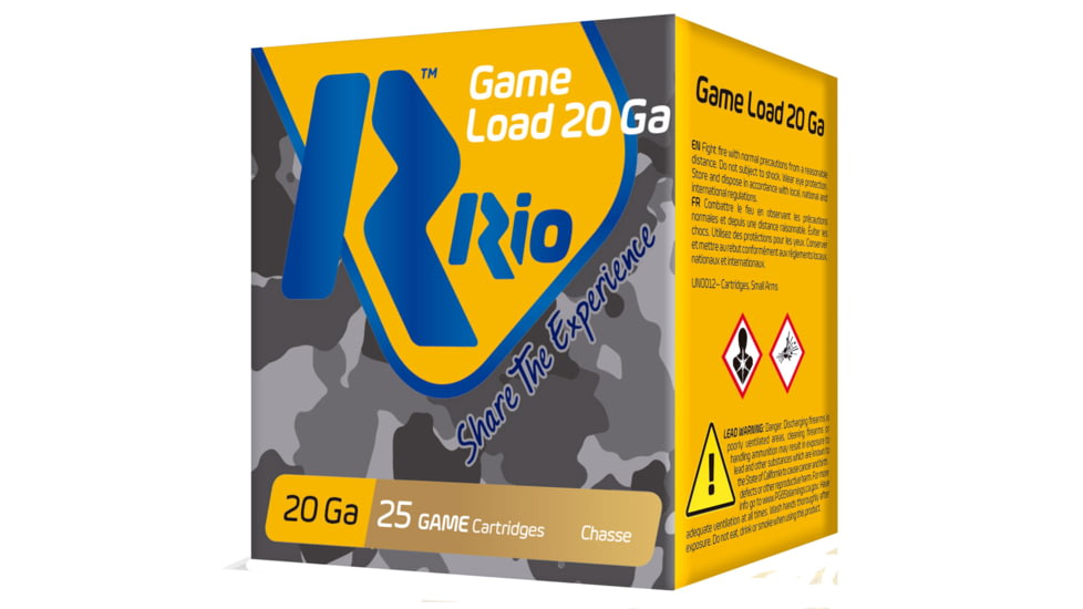 RIO Ammunition RC208 Game Load 20 Gauge 2.75 1 Oz 8 Shot 25 Bx/ 10 Cs