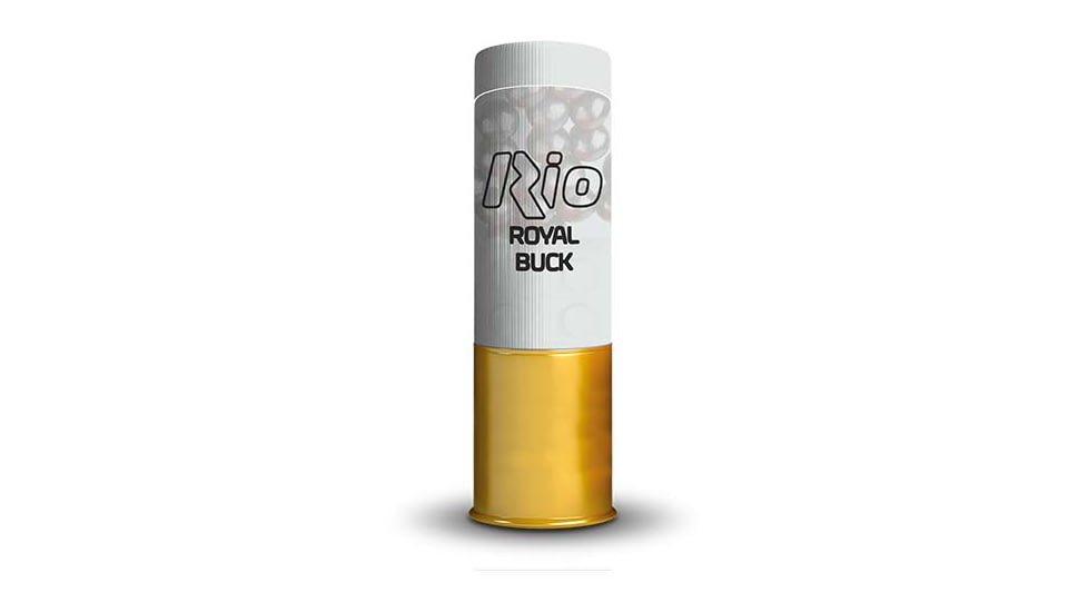 RIO Ammunition Royal Buck 12 Gauge 2.75in 9 Pellets Centerfire Shotgun Buckshot Ammo, 5 Rounds, RB129